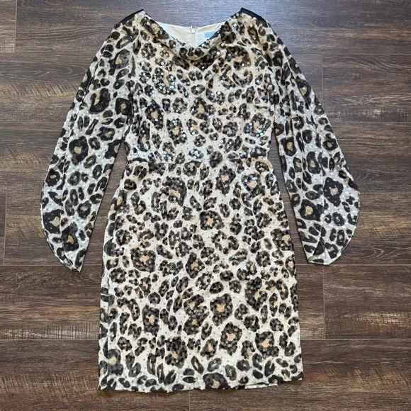 Antonio Melani Leopard Print Mini Dress - Picture 2 of 9